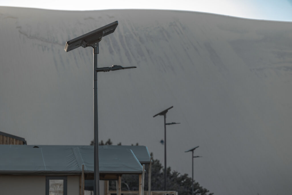 Dune du Pilat et lampadaire solaire Sunna Design