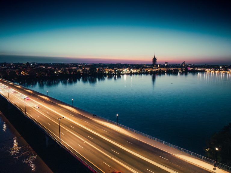 Bordeaux vu du haut du pont saint jean