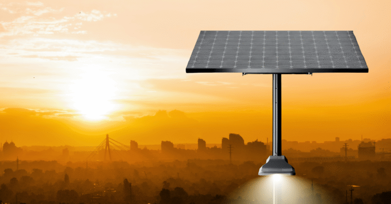 Pollution urbaine lampadaire solaire solution