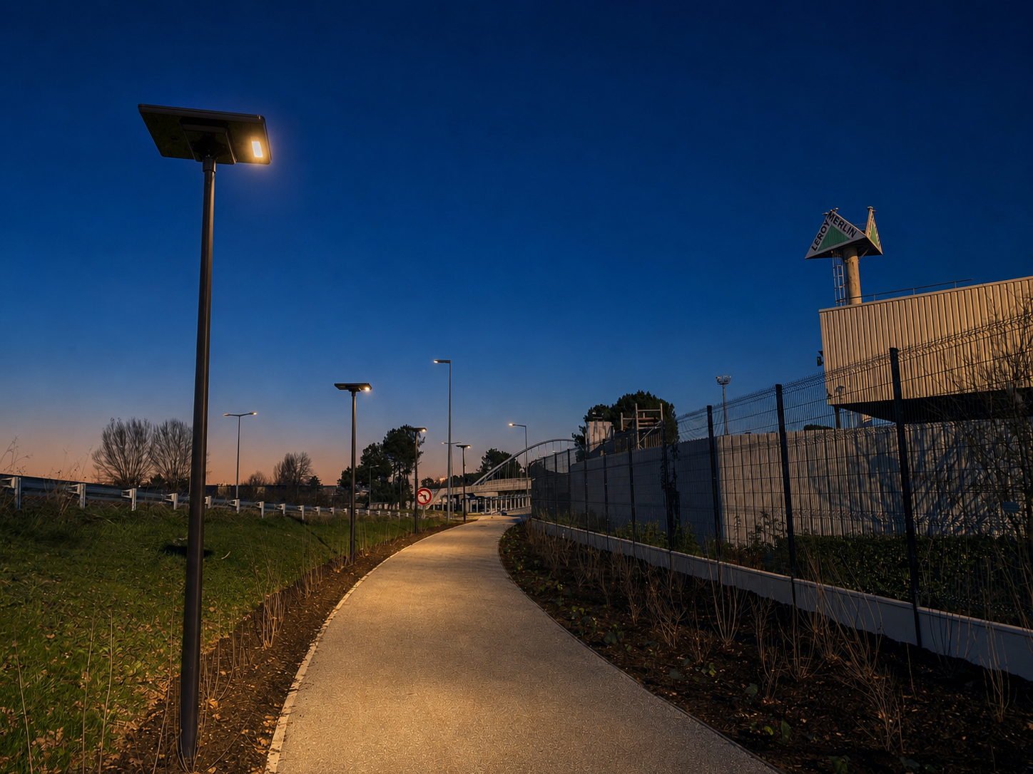 piste cyclable nuit